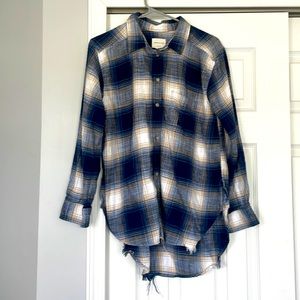 American Eagle Oversized Distressed Flannel